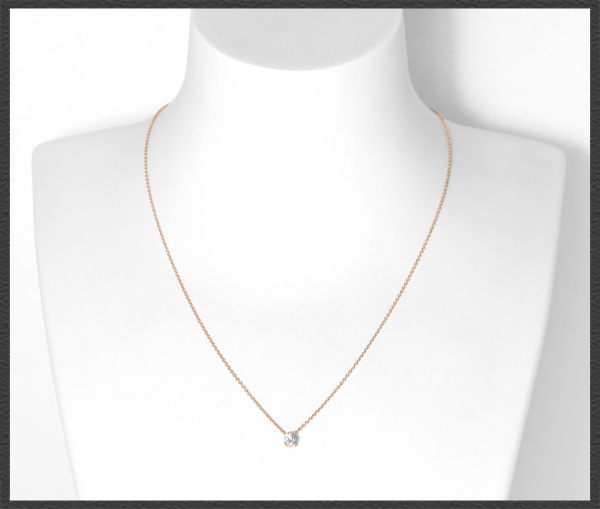 Brillant 585 Gold Collier; 0,54ct, mit DGI Zertifikat